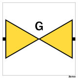 Señal de Conexión de Gas, 150 x 150 mm