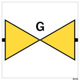 Señal de Conexión de Gas, 200 x 200 mm