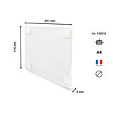 Porta carteles acrílico autoadhesivo, permanente, A4, vertical/horizontal