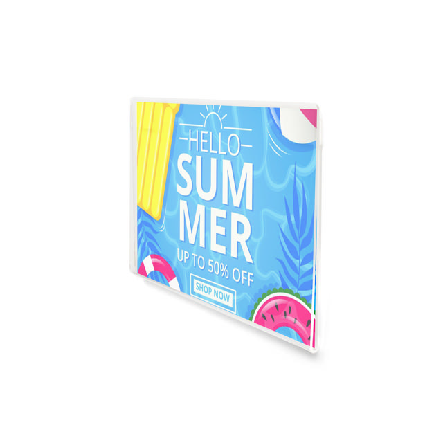 Porta carteles acrílico autoadhesivo, permanente, A5, vertical/horizontal