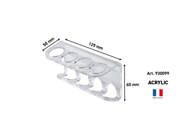 Soporte acrítlico transparente para 4 marcadores para pizarra