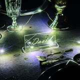 Placa rectangular de mesa en acrílico personalizable