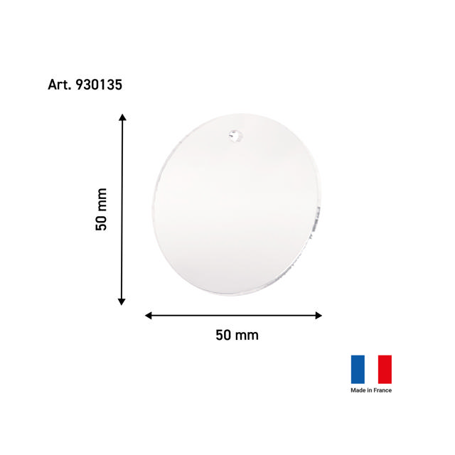 Disco acrílico personalizable XS, 50 mm