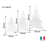 Conjunto de árboles de Navidad en acrílico