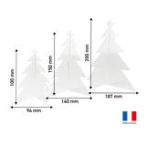 Conjunto de árboles de Navidad en acrílico