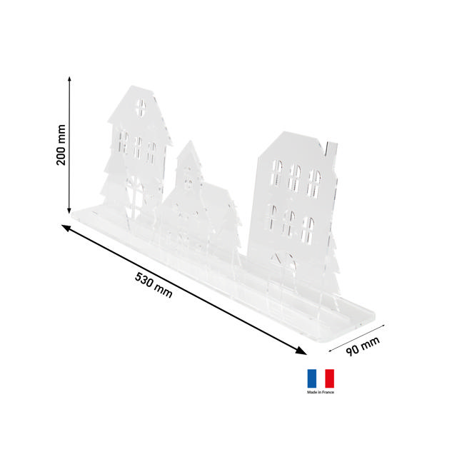 Aldea de Navidad acrílica