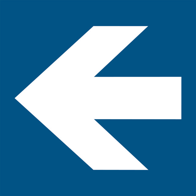 Flecha hacia la izquierda Signo