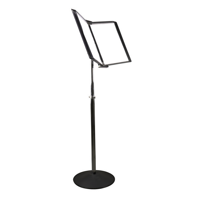 Soporte de Exhibición de Documentos de Piso Tarifold, 10 Bolsillos Negros, Tamaño Carta