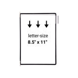 Soporte de Exhibición de Documentos de Piso Tarifold, 10 Bolsillos Negros, Tamaño Carta