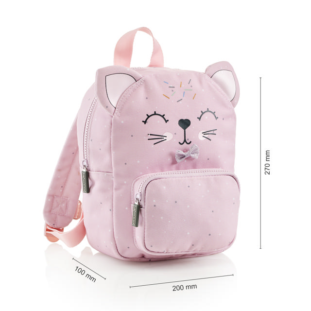 Mini Mochila, Gato rosa