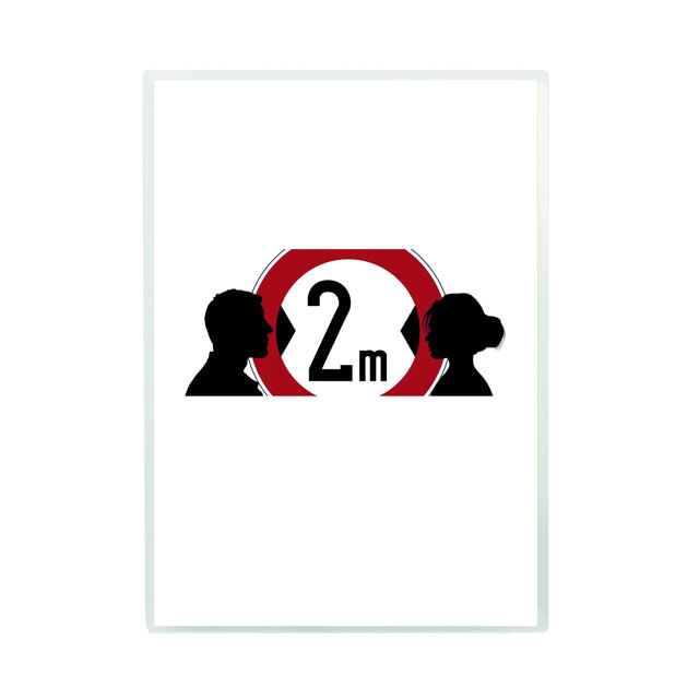 Funda porta anuncios autoadhesiva, reposicionable, A5, abertura lado corto